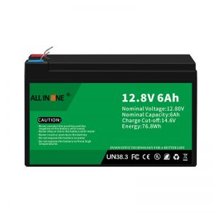 12,8V 6Ah genopladeligt batteri LiFePO4 blysyre Erstat lithium-ion-batteri 12V 6Ah