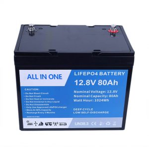 12,8V 80Ah genopladeligt batteri Batteri Lithium Ion batteri