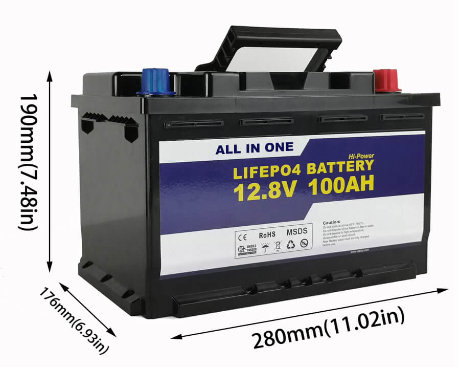 bringe handlingen sponsor klaver GEL / AGM udskiftning solcellebatteri 12v 100ah LifePo4 litiumionbatteri -  Ainbattery.com