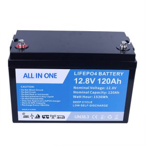 Genopladeligt batteri 12V 120Ah lithium-ion-batteri