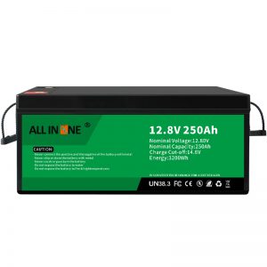 12.8V 250Ah LiFePO4 batteri Energilagringssystem erstatningsopløsning til blysyre 12V 250Ah