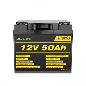 12V 50Ah genopladelig dyb cyklus Lifepo4 batteripakke til el-system