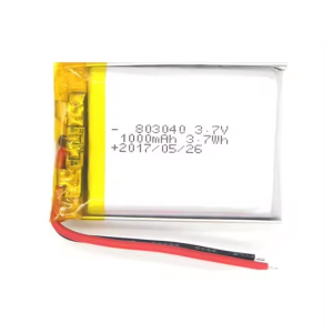 Lipo batteri 803040 3,7V 1000mAh 083040 med pcm og ledning