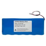 Lifepo4 batteripakke 9,6V 12AH 3S2P til solcellebelysning