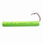 NiMH genopladeligt batteri SC 3600mAH 4.8V